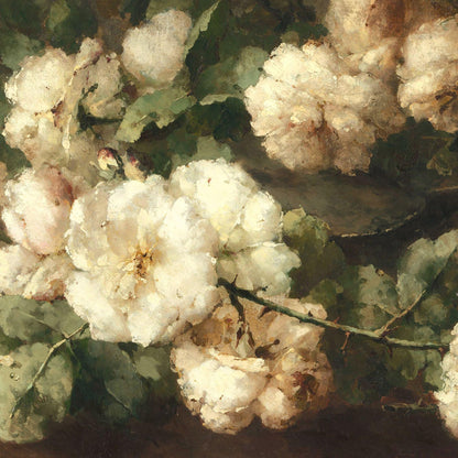 Close-up of white berries with green leaves