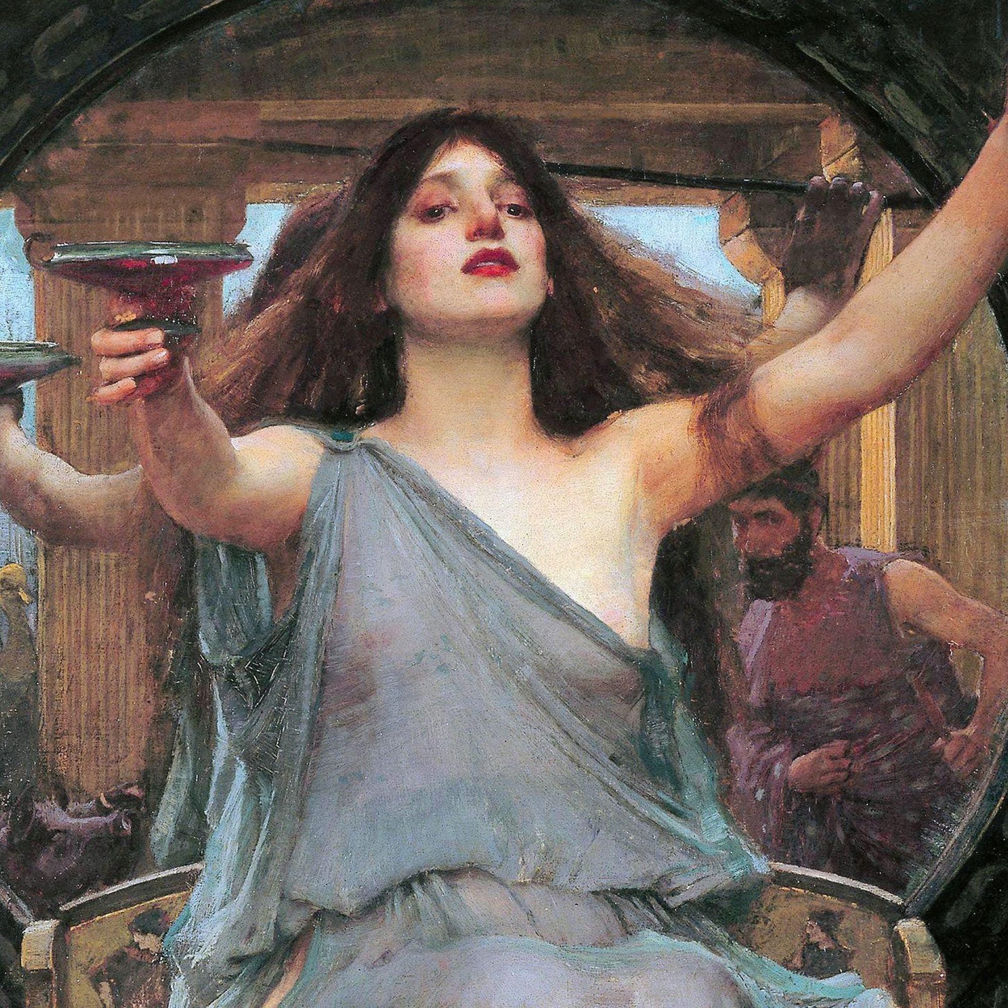 Circe offering the Cup to Odysseus | John William Waterhouse (1891)