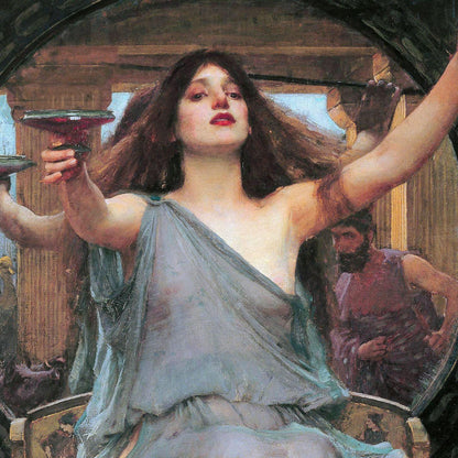 Circe offering the Cup to Odysseus | John William Waterhouse (1891)