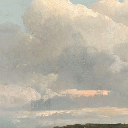 Large clouds in the sky with a soft gradient of colors