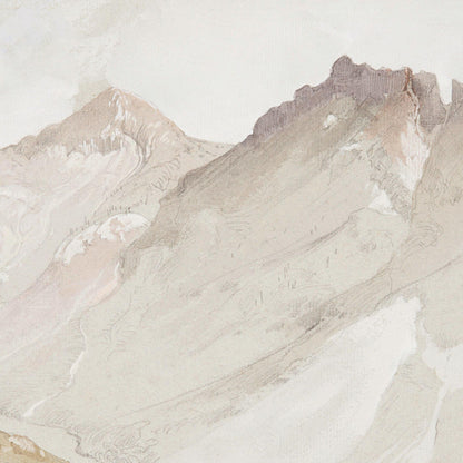 Mountain landscape with soft colors on a light background