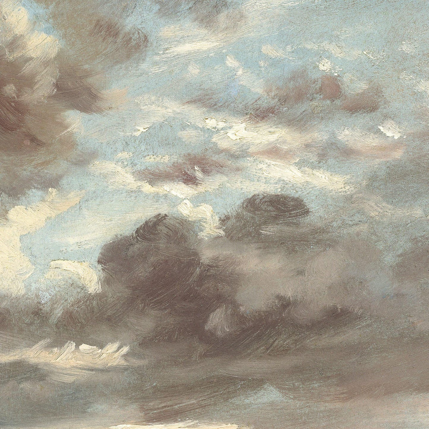 Artistic depiction of clouds in a sky with a focus on texture and color.