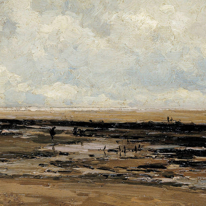 Artistic depiction of a landscape with a textured sky and ground.