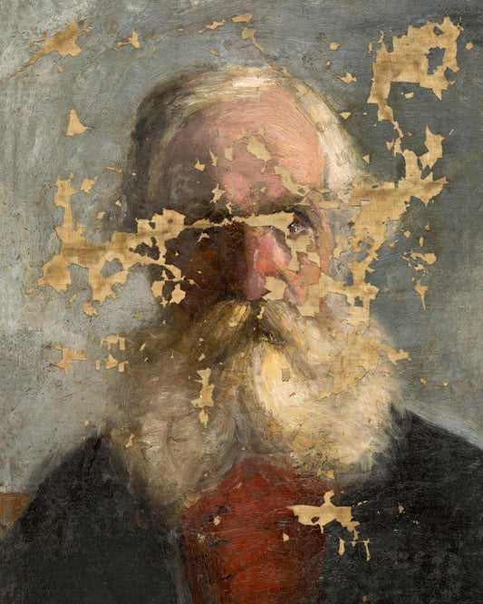 Art print of Study of a White-Haired Old Man with a Beard by László Mednyánszky, 1880