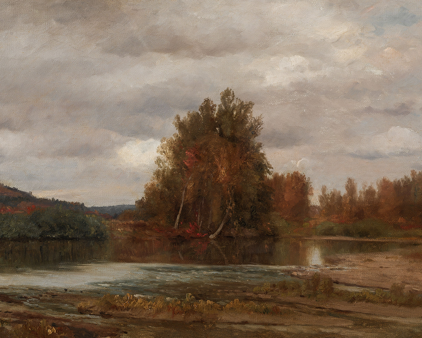 Art print of Gray Day on the Esopus by Jasper Francis Cropsey, 1882