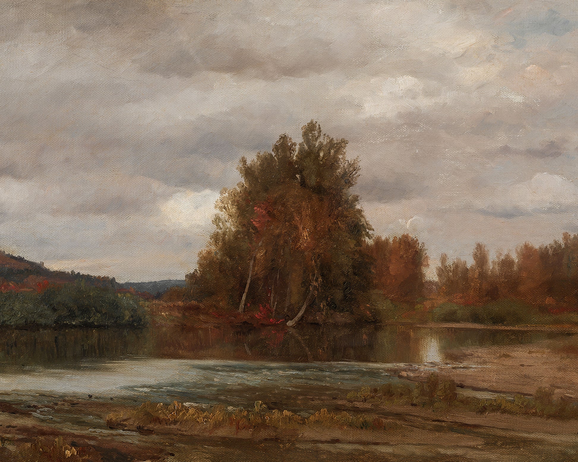 Art print of Gray Day on the Esopus by Jasper Francis Cropsey, 1882
