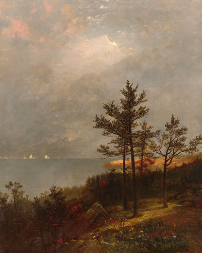 Art print of Gathering Storm on Long Island Sound by John Frederick Kensett, 1872