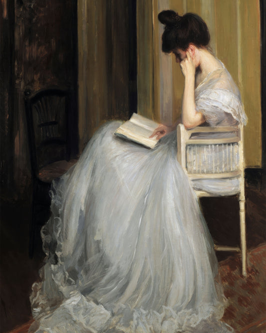 Art print of Woman Reading by Jacque-Emile Blanche, 1890