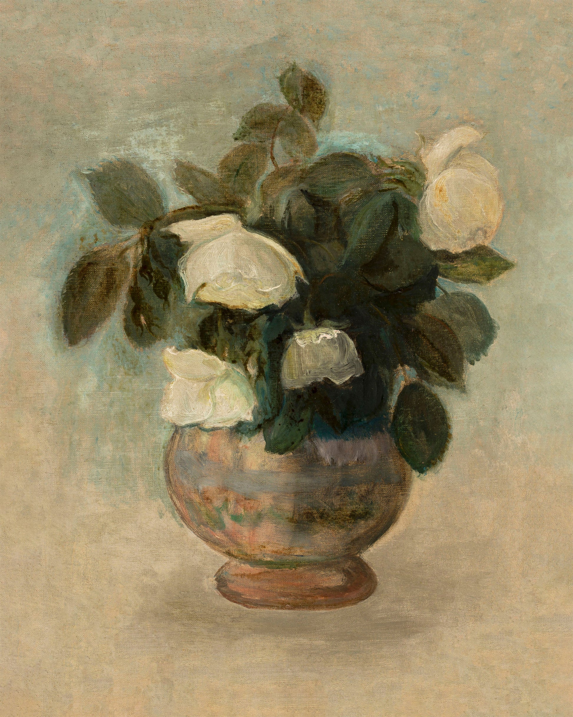 Art print of White Roses by Tadeusz Makowski, 1923