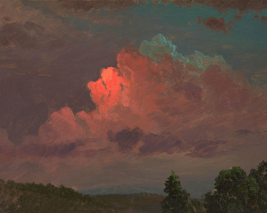 Art print of Nightfall near Olana by Frederic Edwin Church, 1872