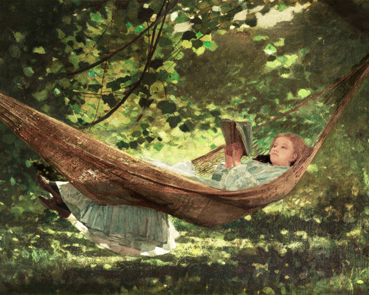 Art print of Girl in the Hammock by Winslow Homer, 1873