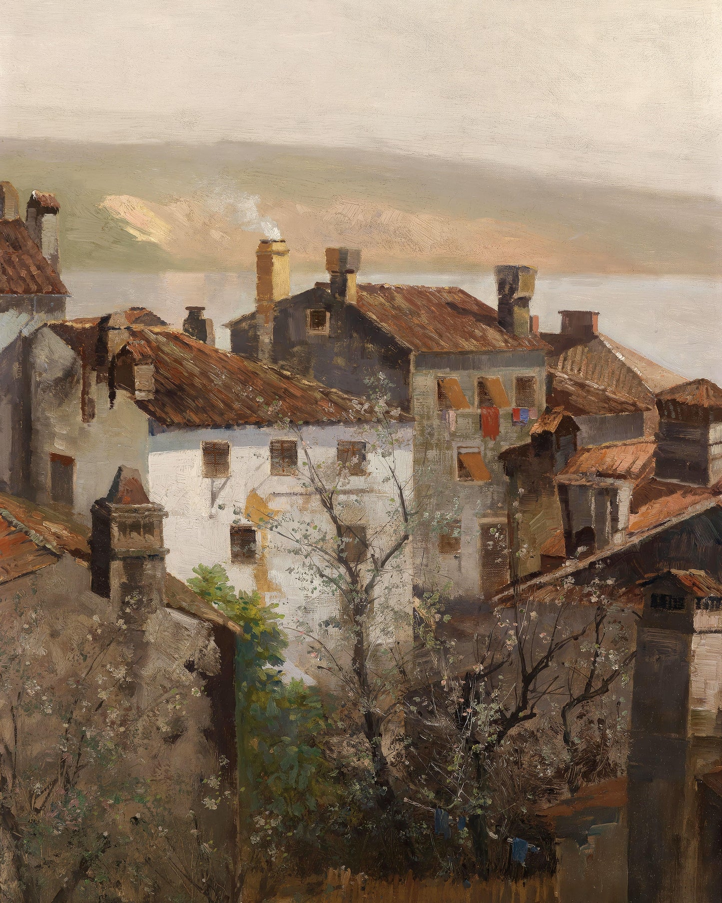 Art print of Spring in Istria by Adolf Kaufmann, 1848-1916