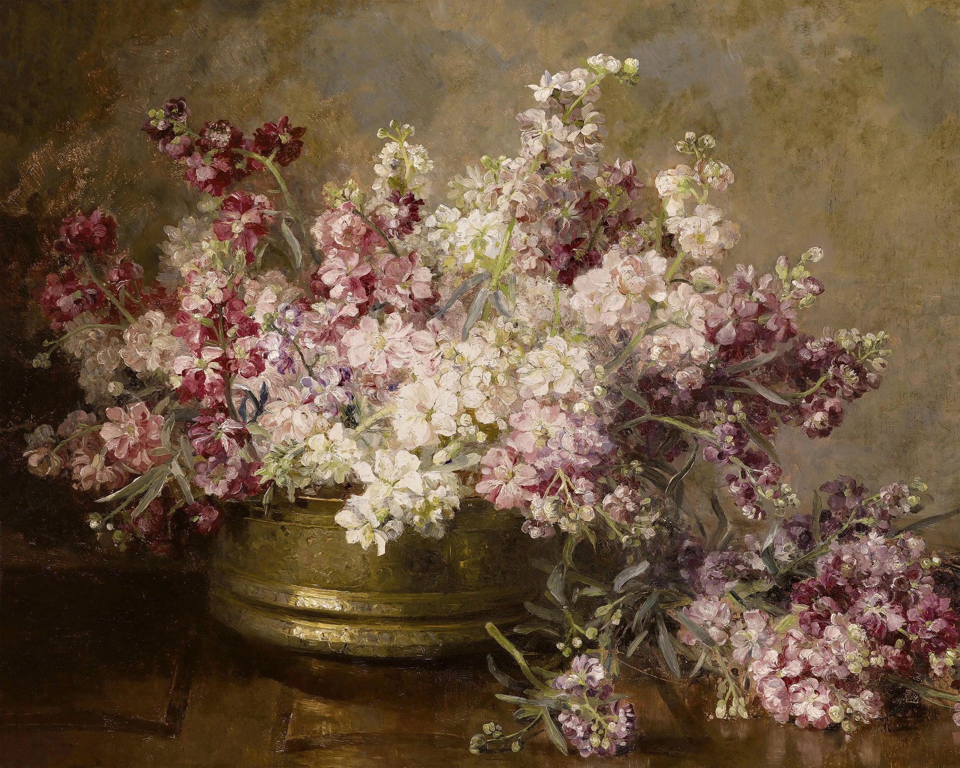 Art print of Bowl with Flowers by Marie Egner, 1850-1940