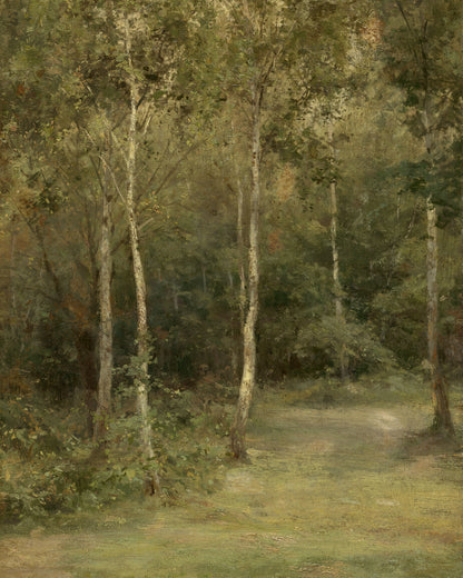 Art print of Wooded Landscape with Little Birches by Ľudovít Čordák, c. 1895