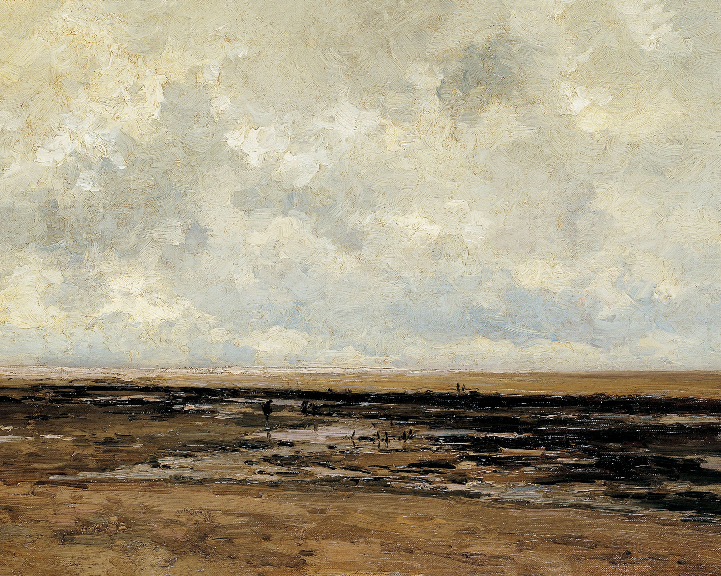 Art print of Villerville Beach. Normandy by Carlos de Haes, c. 1880