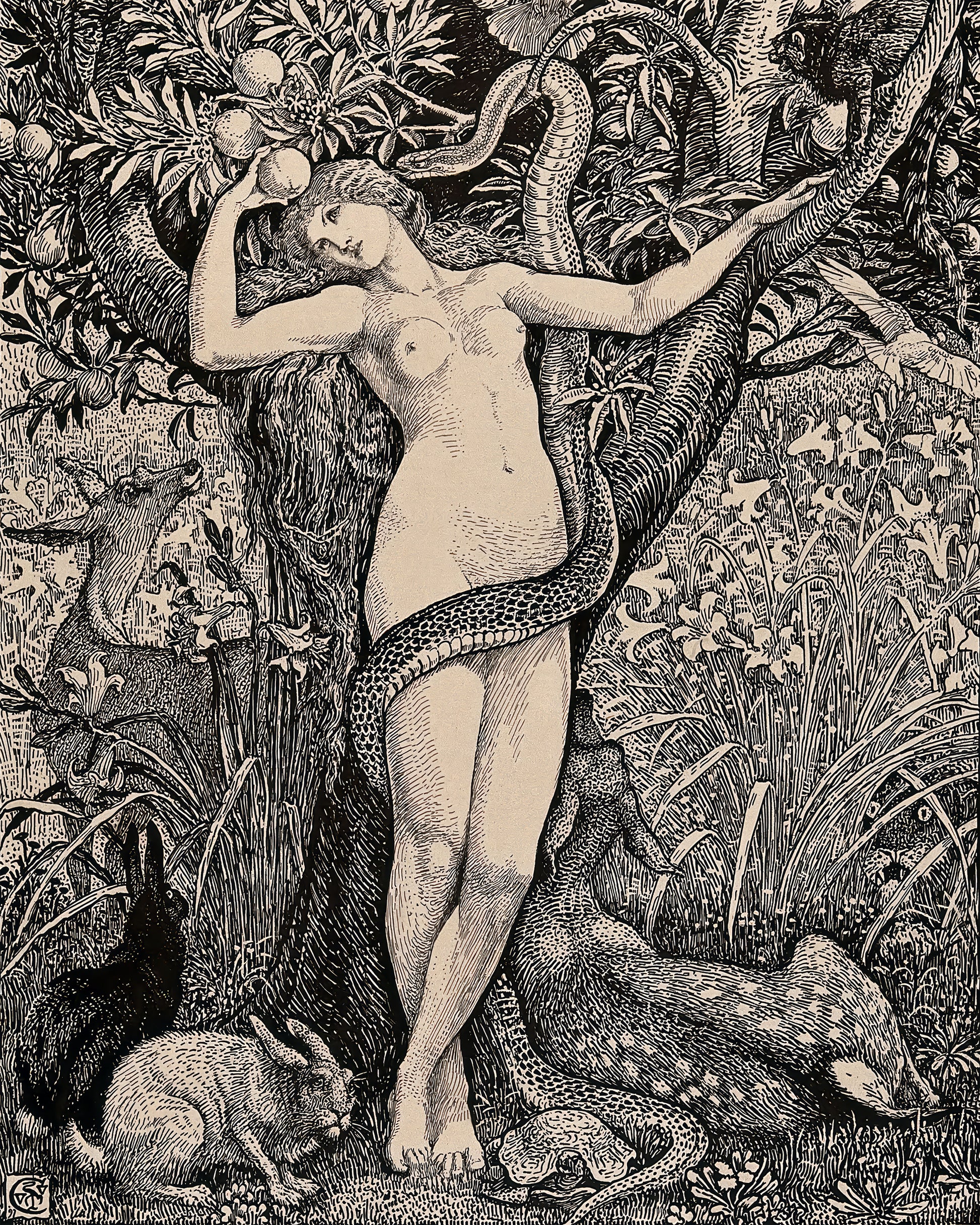 Art print of Eve by Walter Crane, 1899