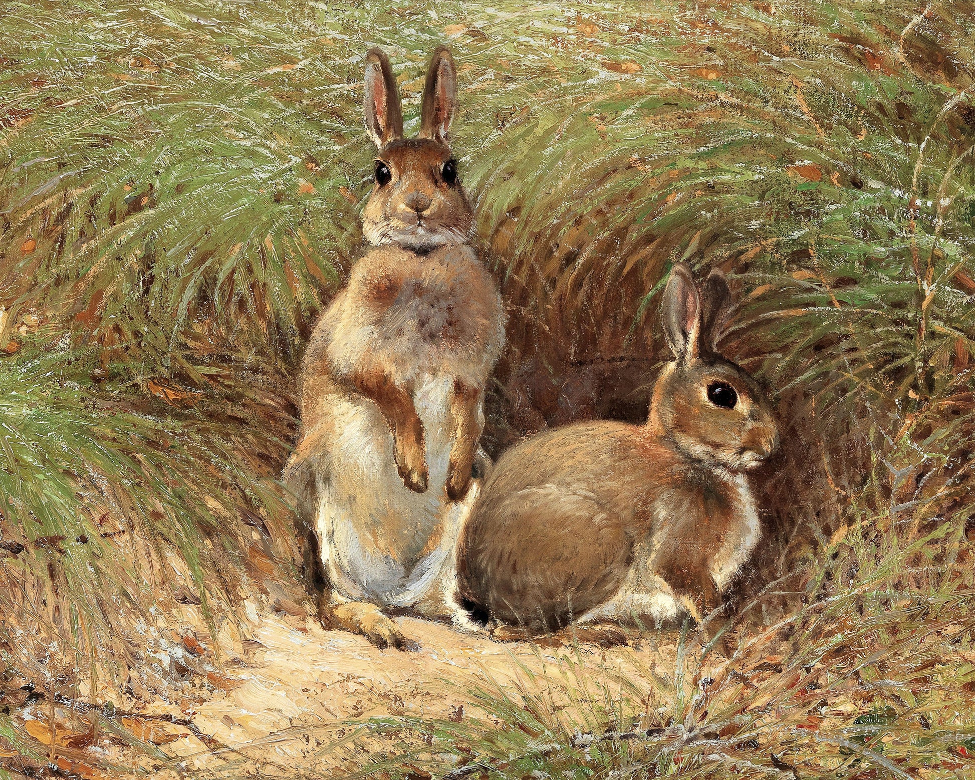 Art print of Rabbits by Victor Stoetzner-Lund, 1925