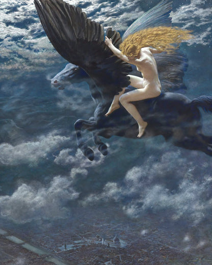 Art print of Dream Idyll, A Valkyrie) by Edward Robert Hughes, 1902