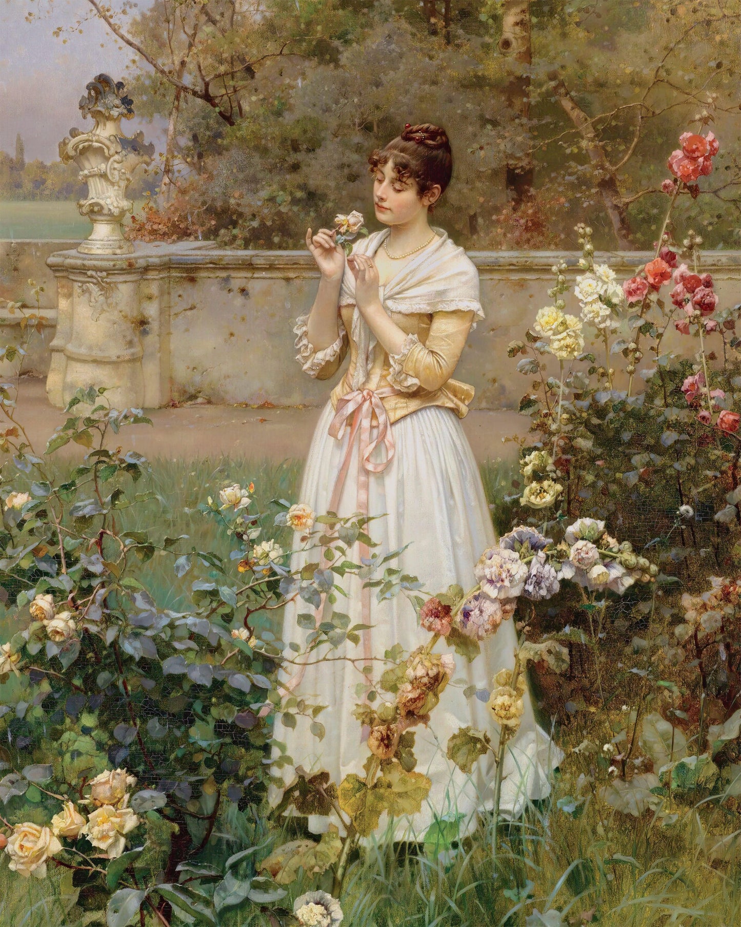 Art print of The Rose of all Roses by Wilhelm Menzler, 1889