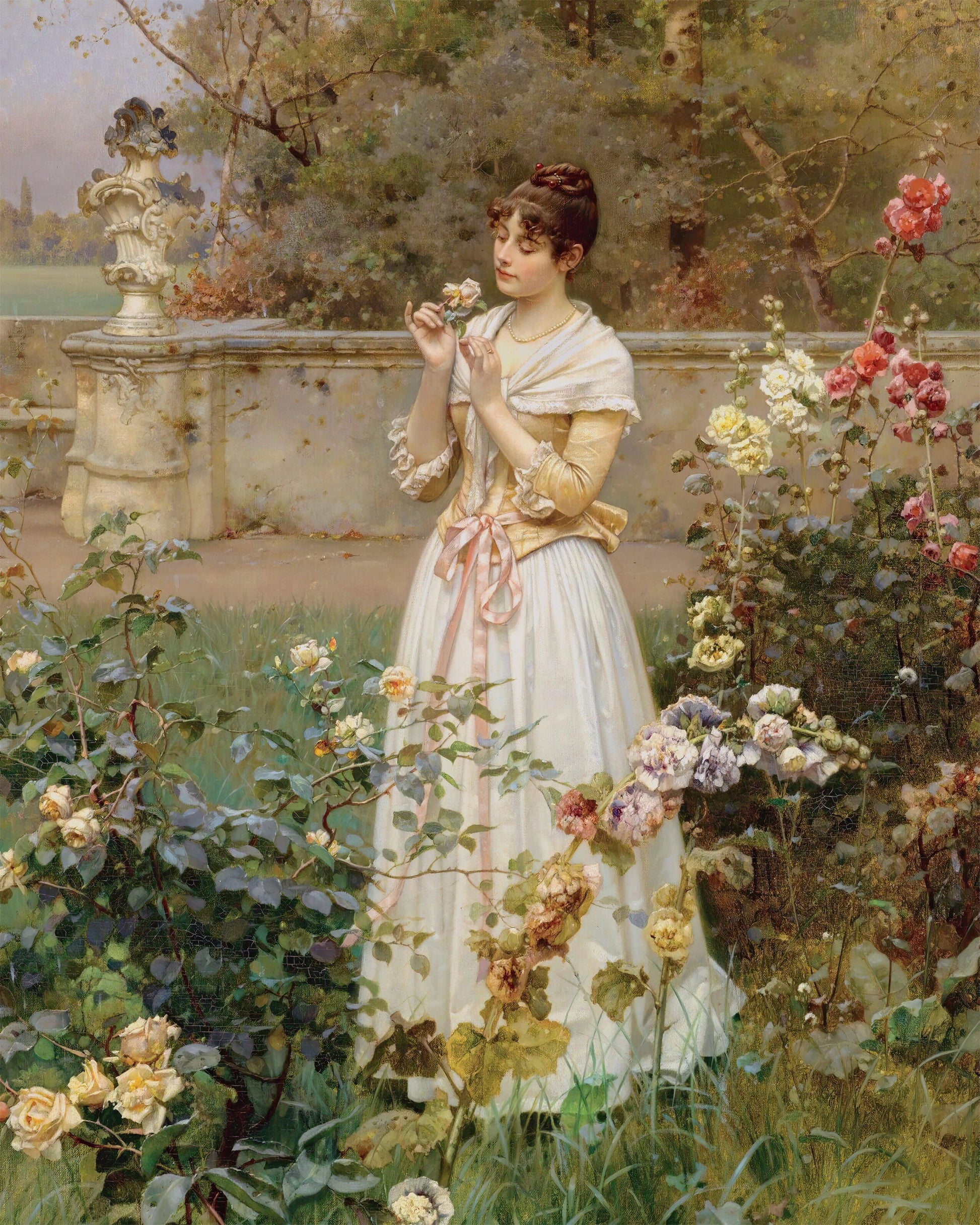 Art print of The Rose of all Roses by Wilhelm Menzler, 1889