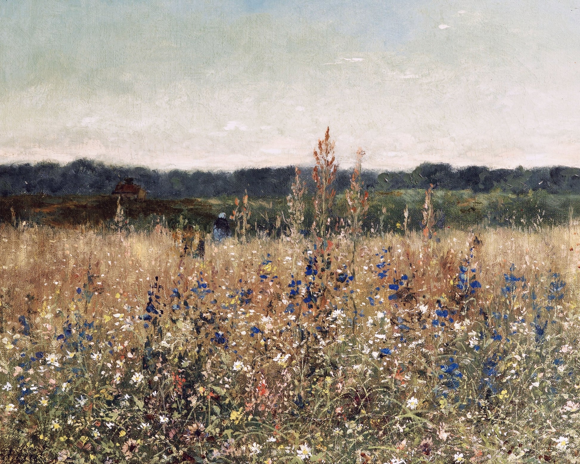 Art print of Flower Field by Antoine Chintreuil, c. 1850