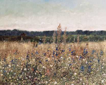 Art print of Flower Field by Antoine Chintreuil, c. 1850