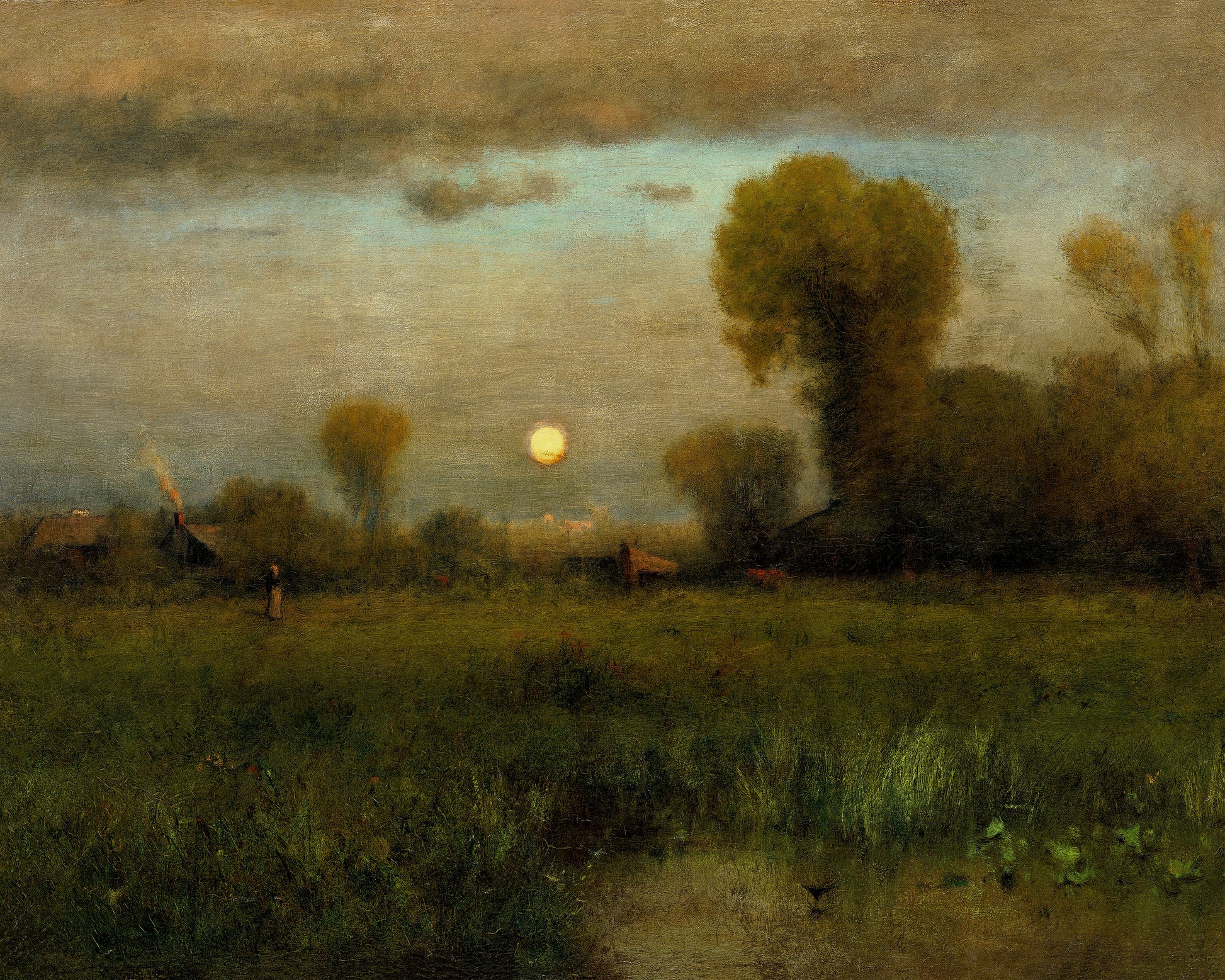 Art print of Harvest Moon by George Inness, 1891