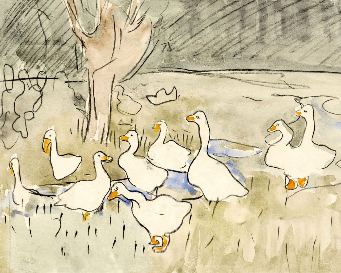 Art print of Ducks by Theo Van Hoytema, 1873-1917