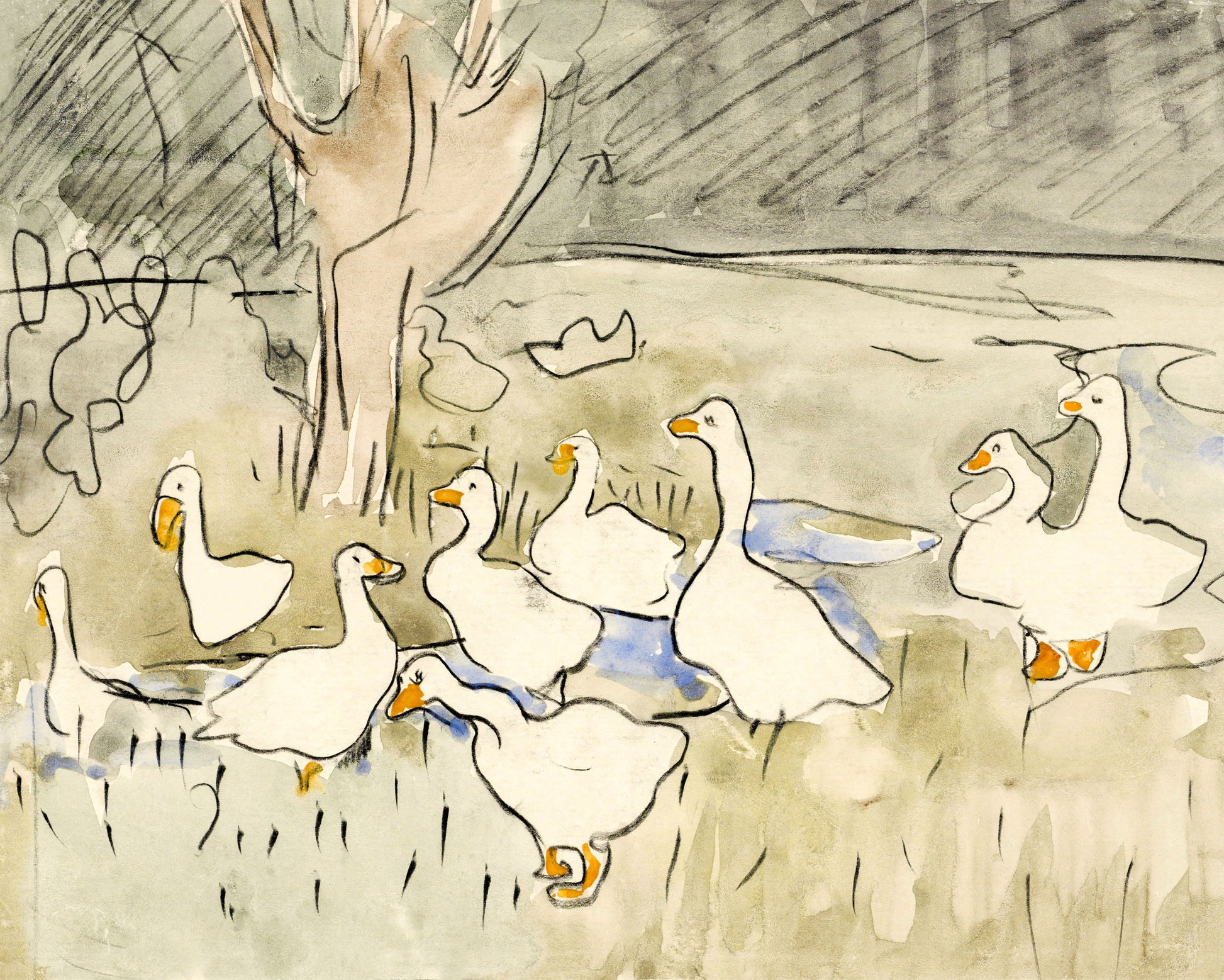 Art print of Ducks by Theo Van Hoytema, 1873-1917
