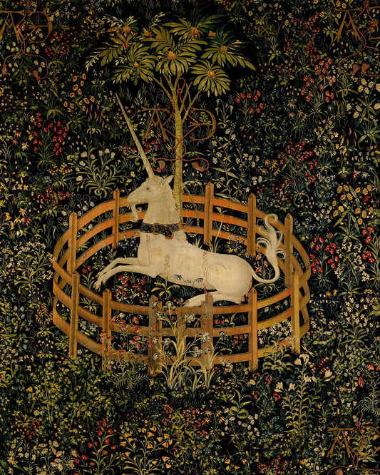 Art print of The Unicorn Rests in a Garden by unknown artist, c. 1495-1505