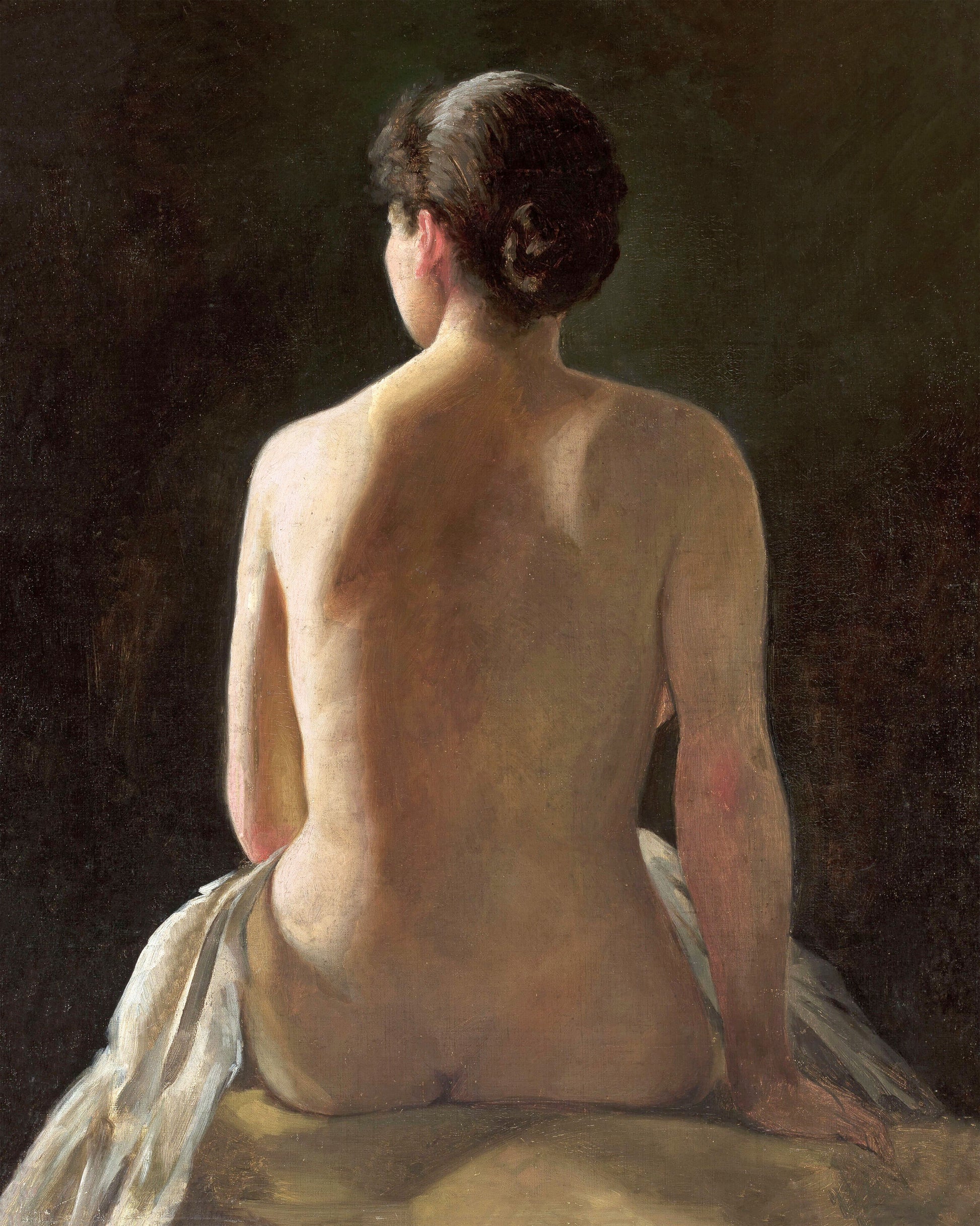 Art print of Nude of Seated Woman by Pantaleon Szyndler, c. late 19th century