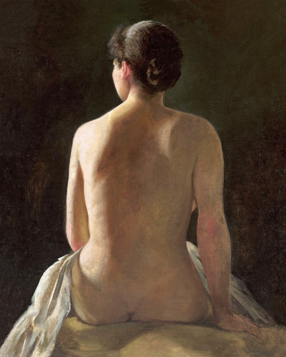 Art print of Nude of Seated Woman by Pantaleon Szyndler, c. late 19th century