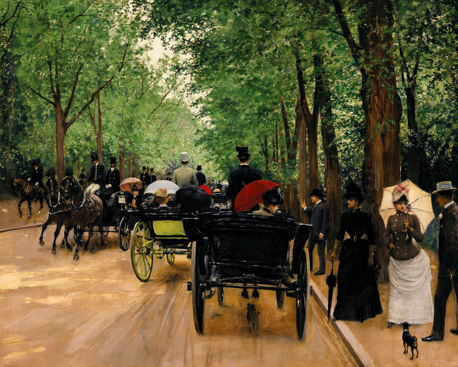 Art print of Bois de Boulogne by Jean Beraud, 1849-1935