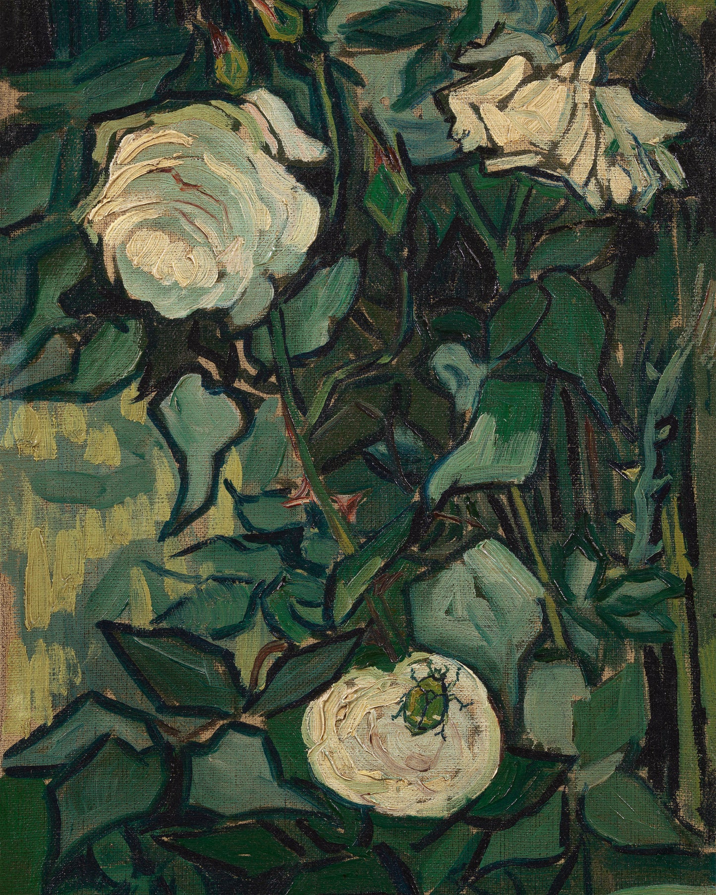 Art print of Roses by Vincent Van Gogh, 1889
