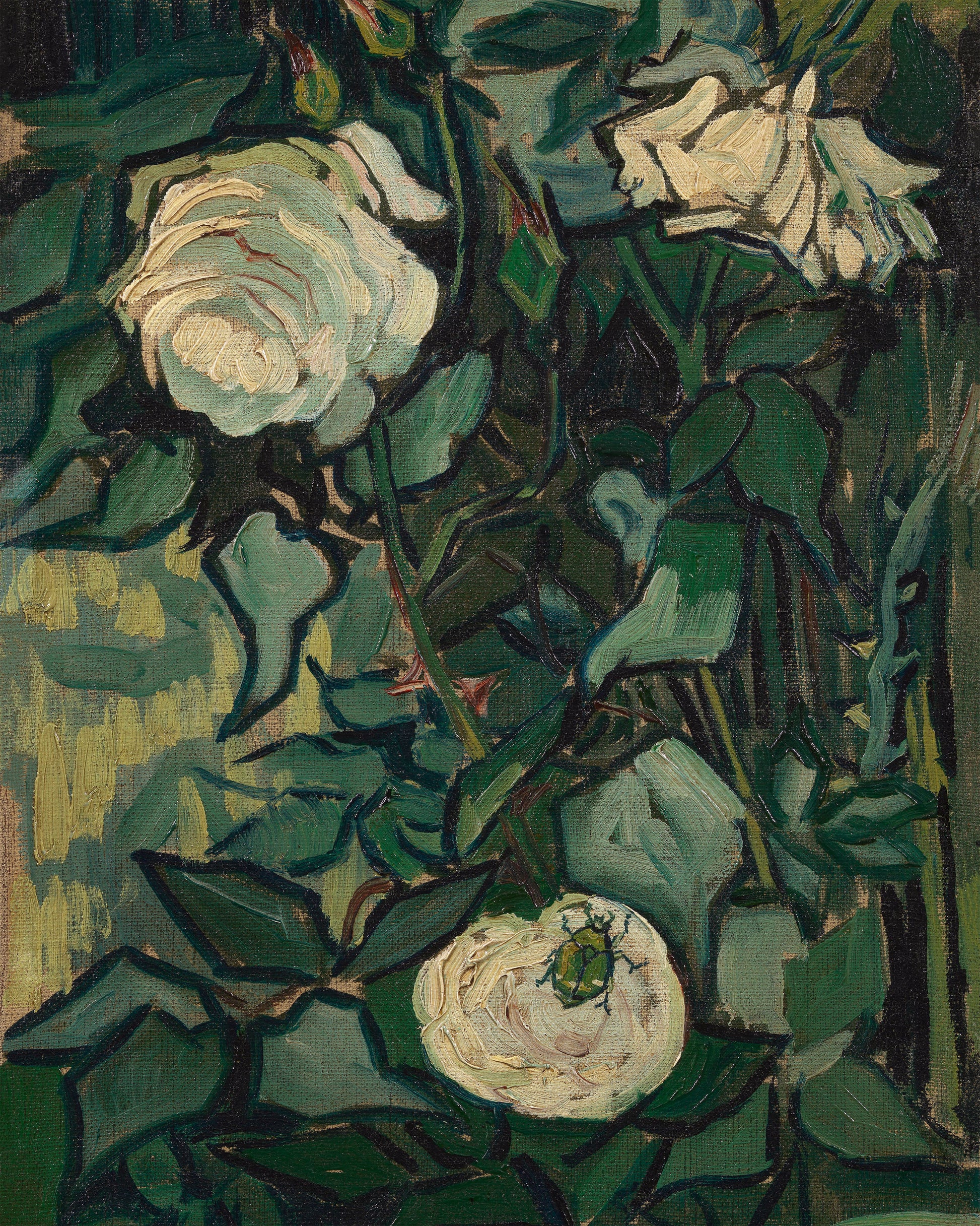 Art print of Roses by Vincent Van Gogh, 1889