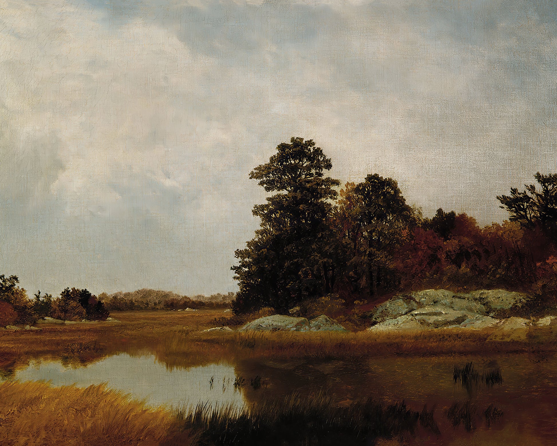 Art print of October in the Marshes by John Frederick Kensett, 1872