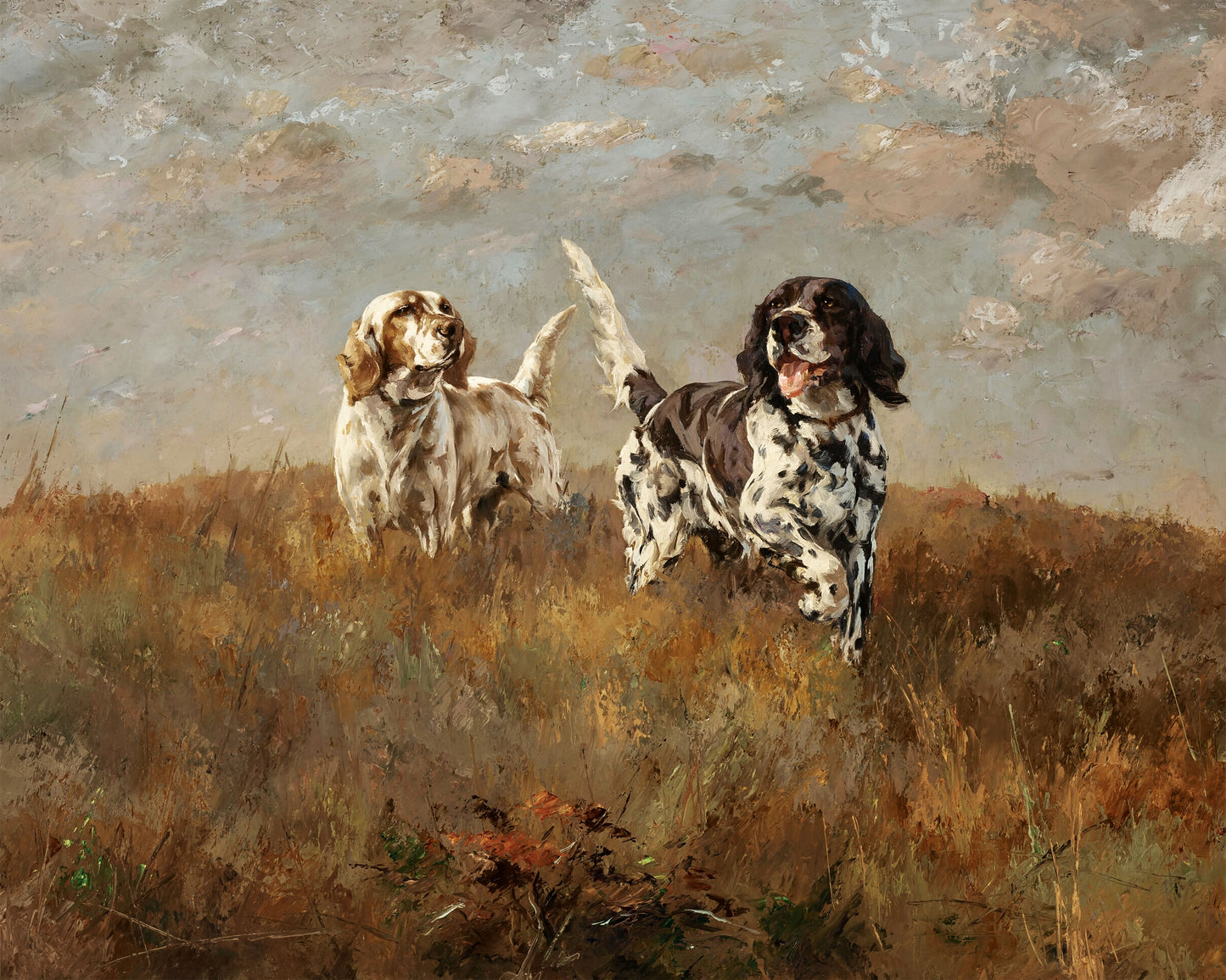 Art print of Hilltop- Two Setters by Percival Leonard Rousseau, 1926