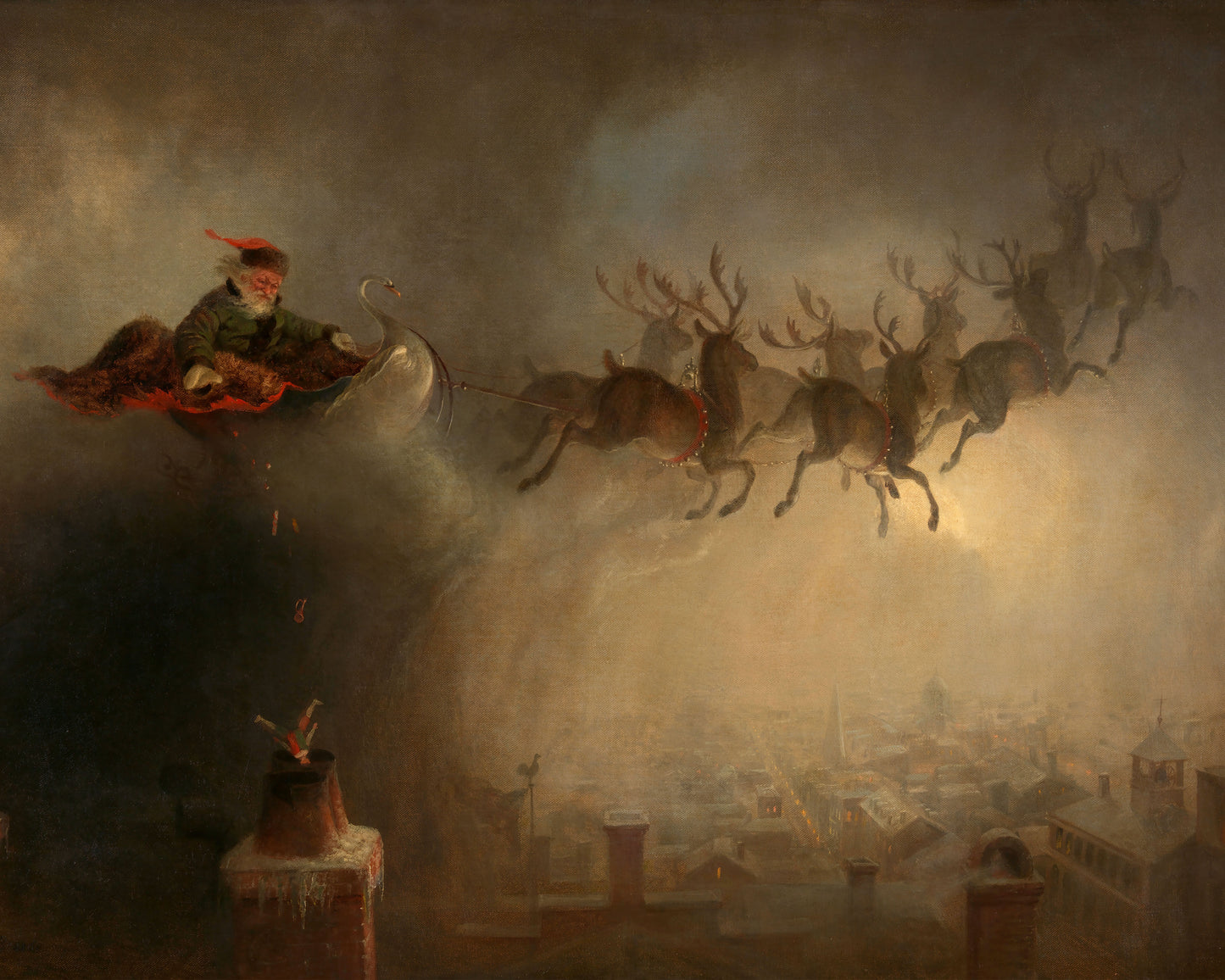 Art print of Santa Claus by William Holbrook Beard, c. 1862