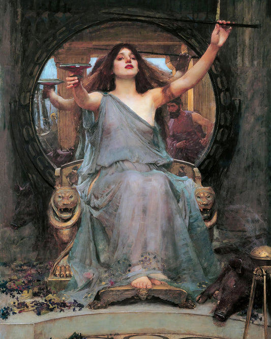 Art print of Circe offering the Cup to Odysseus by John William Waterhouse, 1891