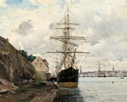 Art print of Sea Approach to Stockholm by Axel Lindman, 1885