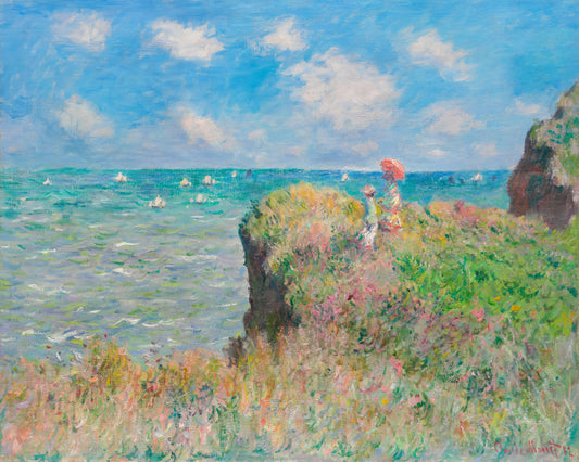 Art print of Cliff Walk at Pourville by Claude Monet, 1882