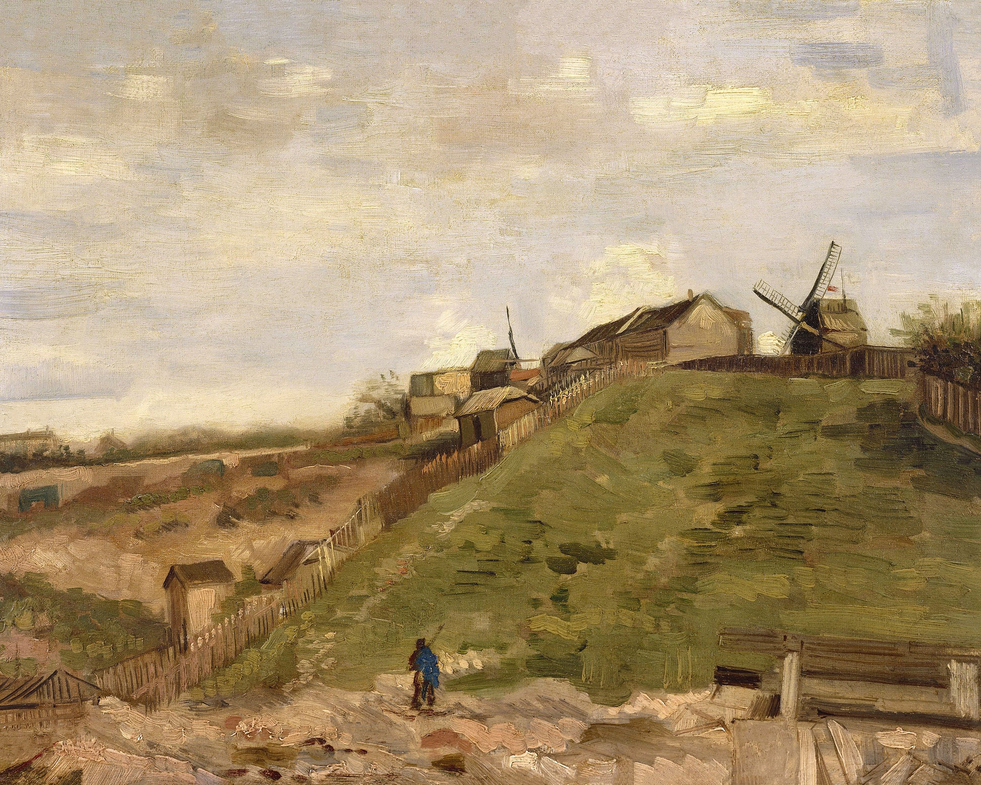 Art print of The Hill of Montmartre with Stone Quarry by Vincent Van Gogh, 1886