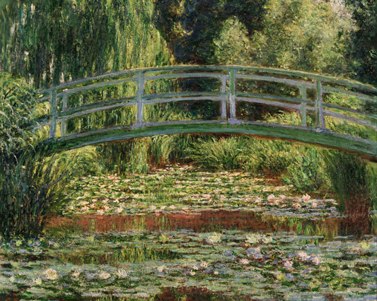 Art print of The Japanese Footbridge and the Water Lily Pool, Giverny by Claude Monet, 1899