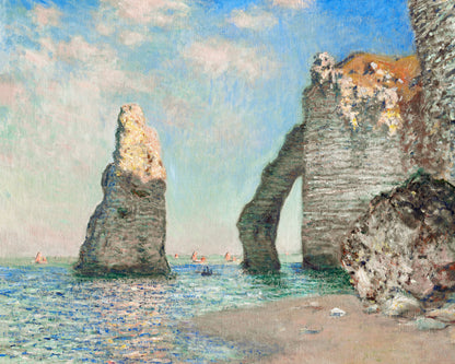 Art print of The Cliffs at Étretat by Claude Monet, 1885