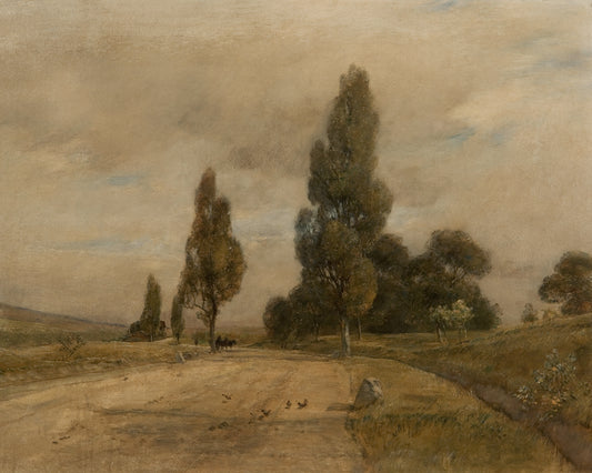 Art print of Road near Deutsch-Altenburg at the Foot of the Turk's Hill by Rudolf Ribarz, 1898