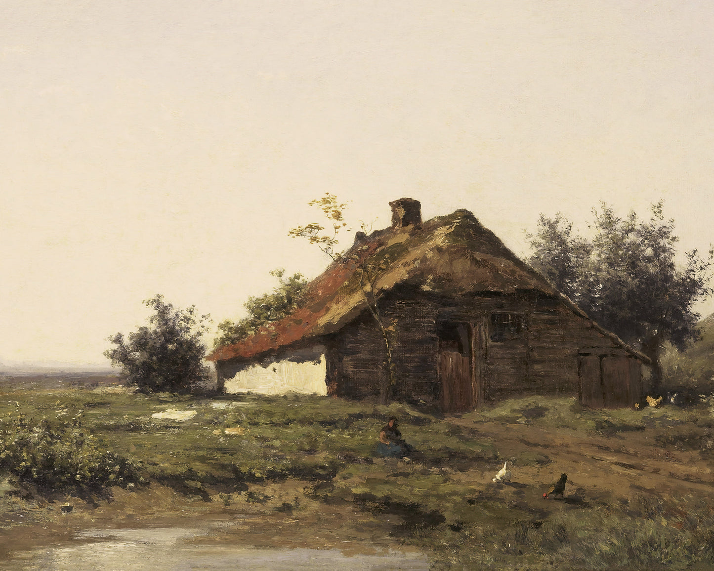 Art print of Farm in the Open Fields by Paul Gabriel, c. late 19th century
