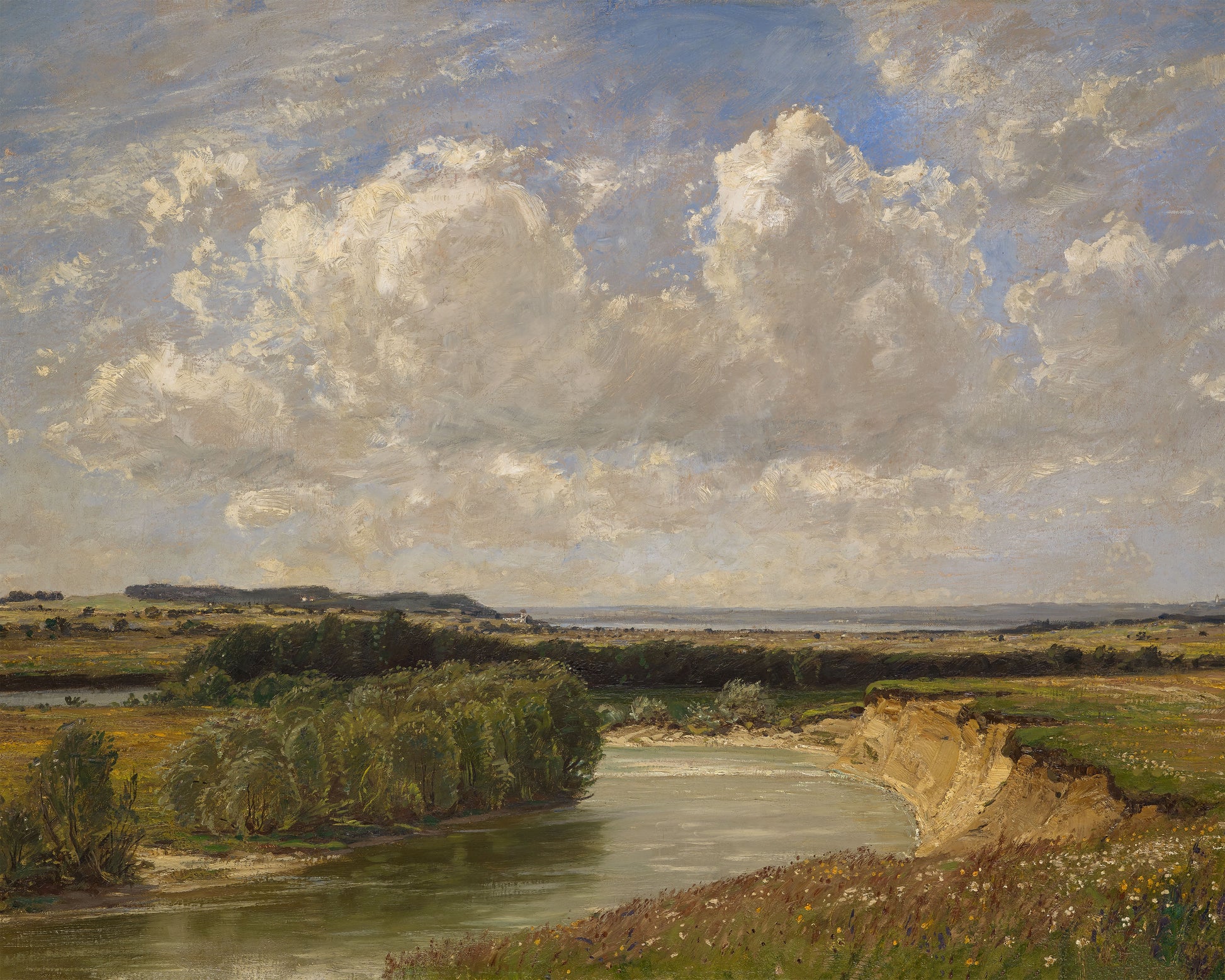 Art print of At the River Amper by Adolf Stäbli, c. 1893-1894