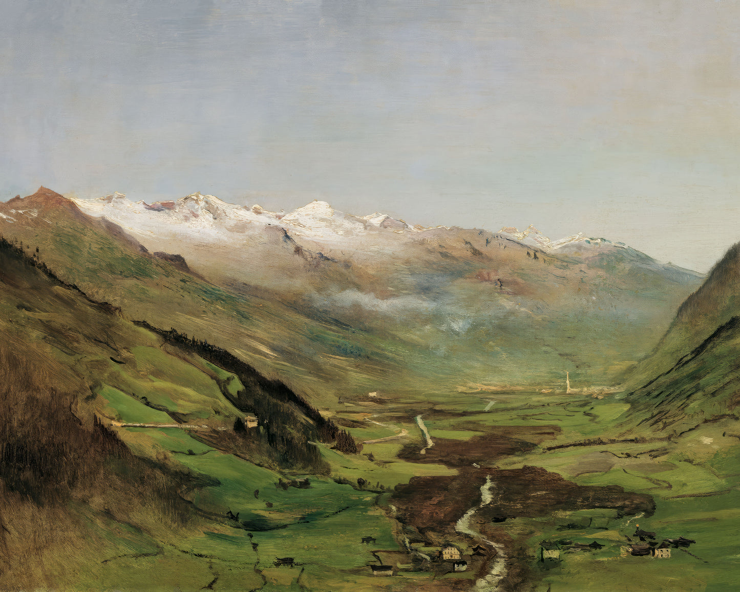Art print of The Gastein Valley I by Anton Romako, 1877