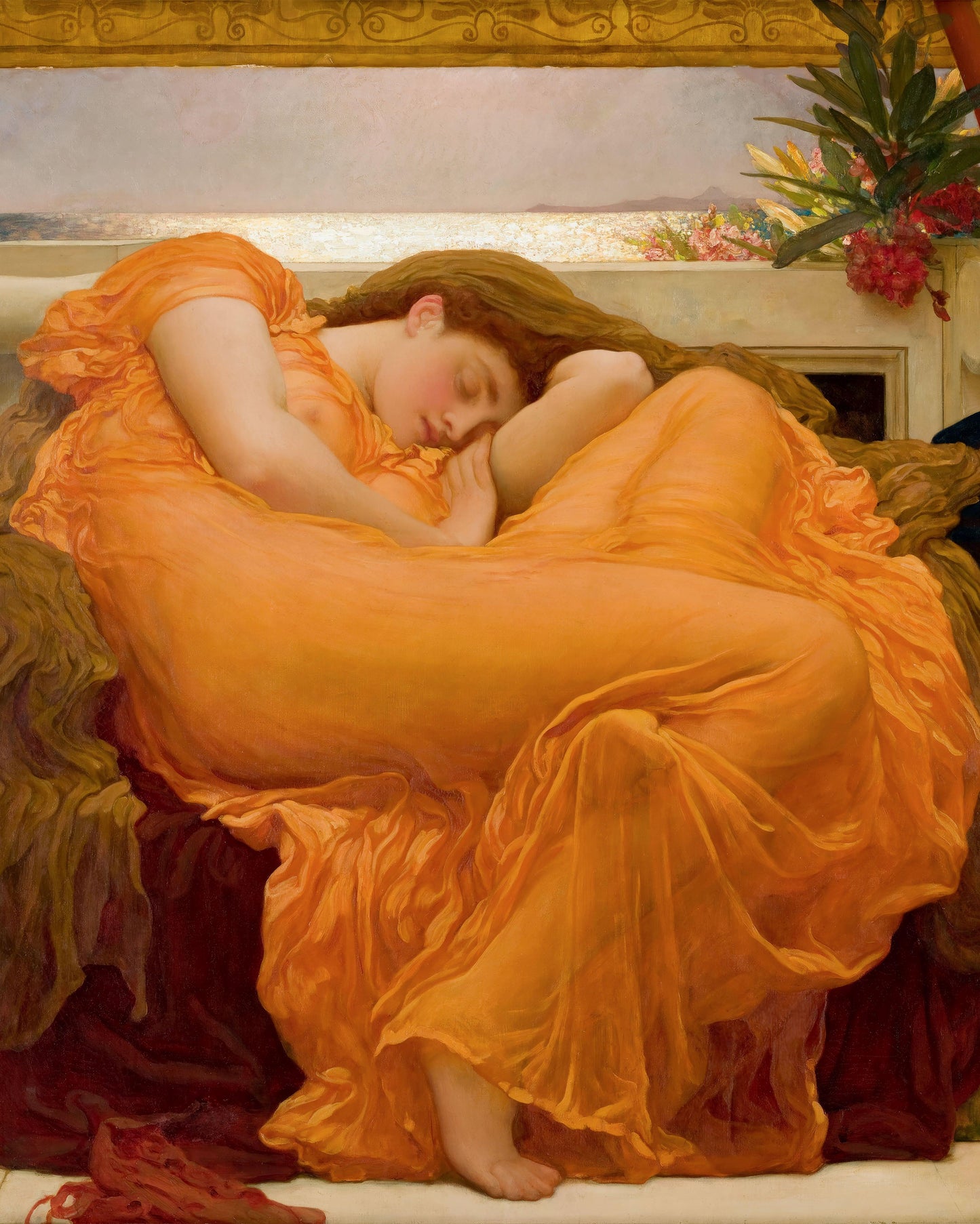 Art print of Flaming June by Lord Frederic Leighton, 1895