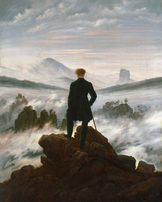 Art print of Wanderer above the Sea of Fog by Caspar David Friedrich, 1818